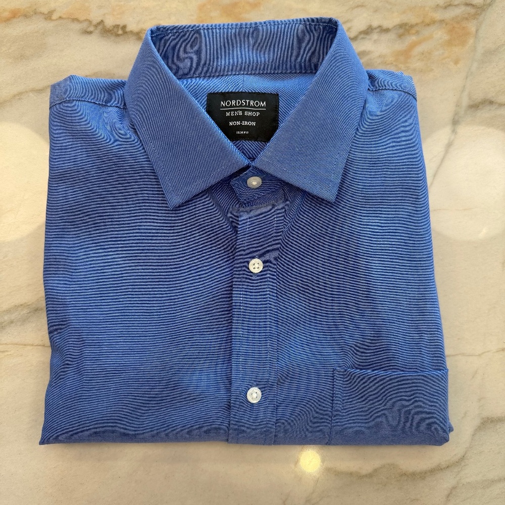 French Blue Dress Shirt trim fit
